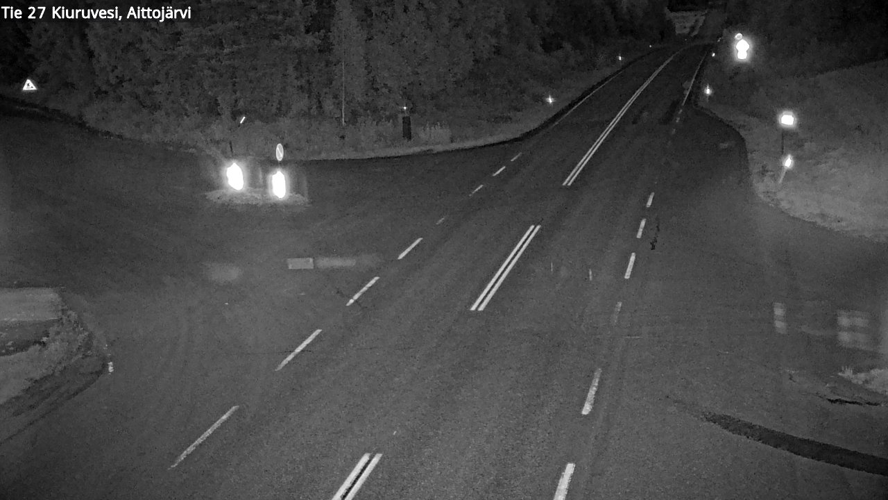 Weather Camera Image Väg 27 Kiuruvesi, Aittojärvi, Kiuruvesi, Pohjois-Savo