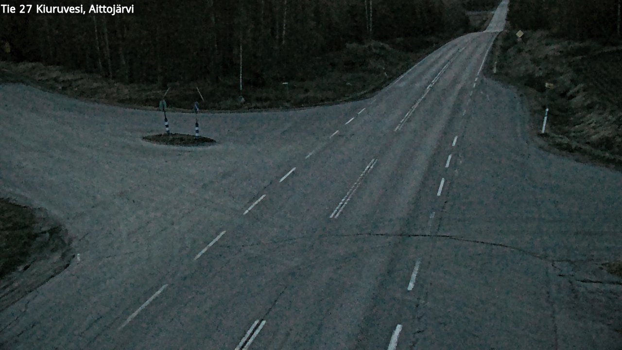 Weather Camera Image Väg 27 Kiuruvesi, Aittojärvi, Kiuruvesi, Pohjois-Savo