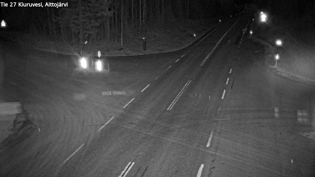 Weather Camera Image Väg 27 Kiuruvesi, Aittojärvi, Kiuruvesi, Pohjois-Savo