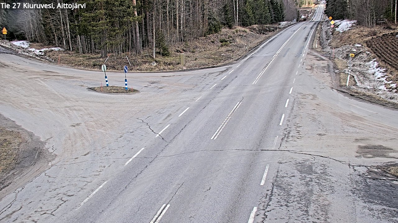 Weather Camera Image Road 27 Kiuruvesi, Aittojärvi, Kiuruvesi, Pohjois-Savo