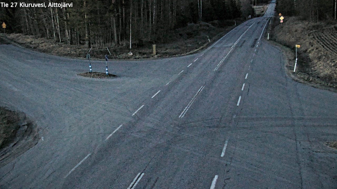 Weather Camera Image Väg 27 Kiuruvesi, Aittojärvi, Kiuruvesi, Pohjois-Savo