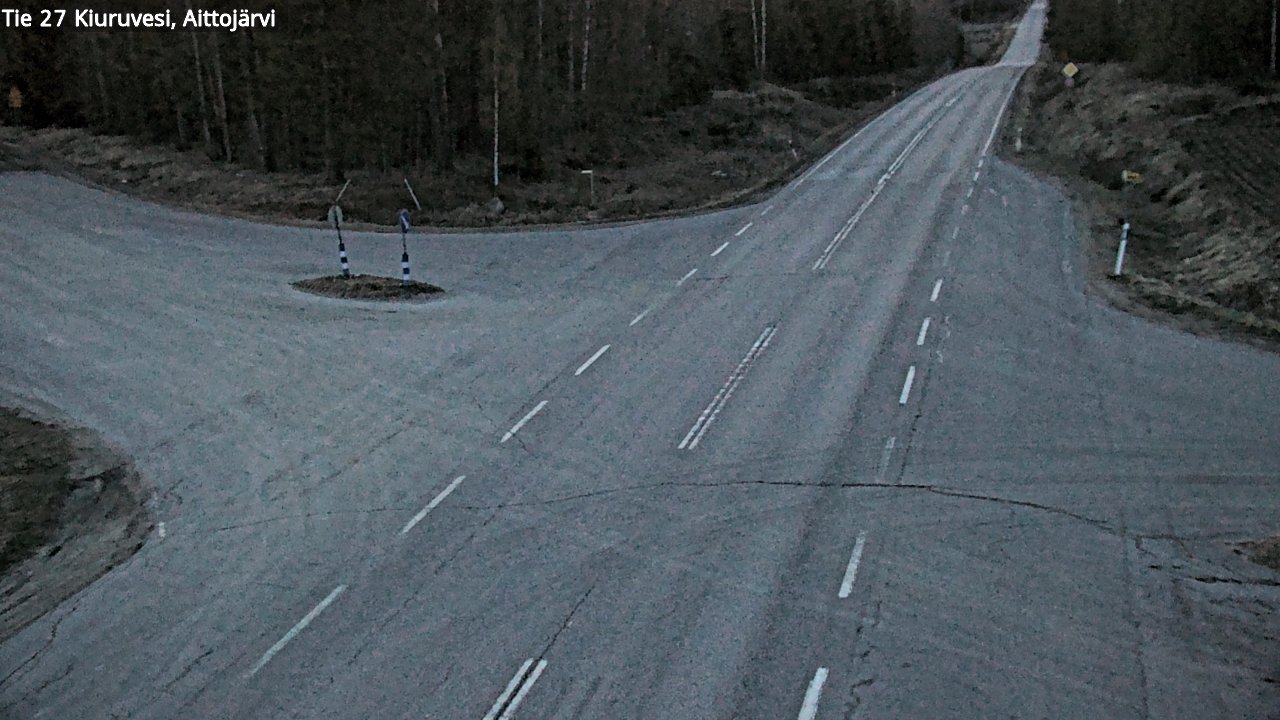 Weather Camera Image Väg 27 Kiuruvesi, Aittojärvi, Kiuruvesi, Pohjois-Savo