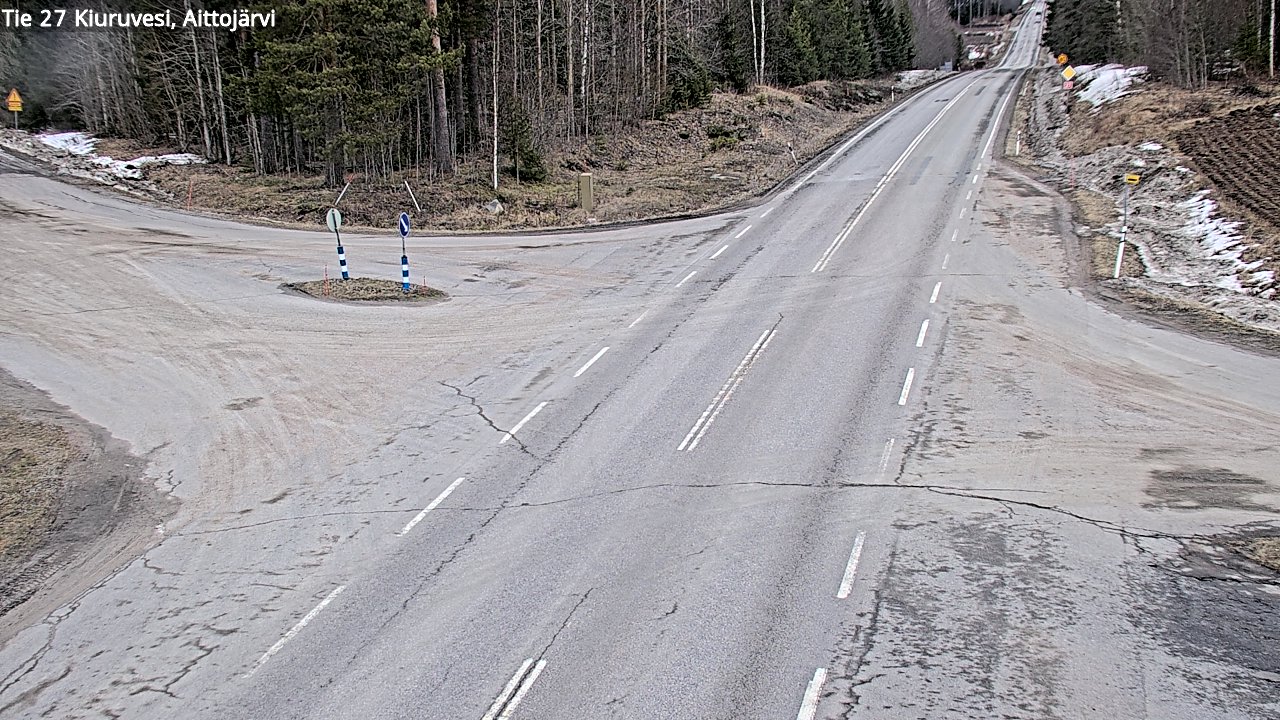 Weather Camera Image Road 27 Kiuruvesi, Aittojärvi, Kiuruvesi, Pohjois-Savo