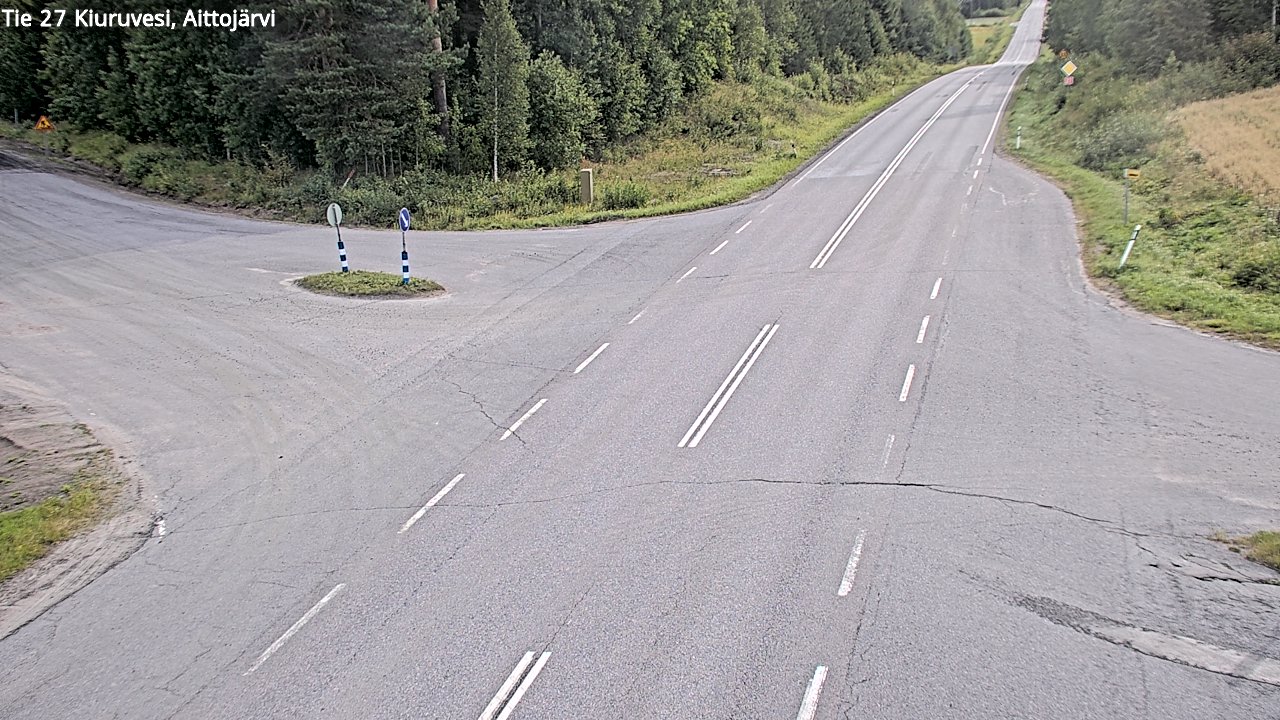 Weather Camera Image Road 27 Kiuruvesi, Aittojärvi, Kiuruvesi, Pohjois-Savo