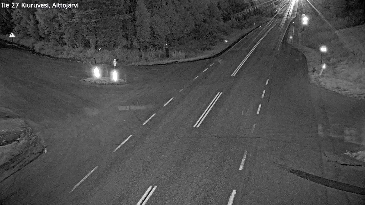 Weather Camera Image Väg 27 Kiuruvesi, Aittojärvi, Kiuruvesi, Pohjois-Savo