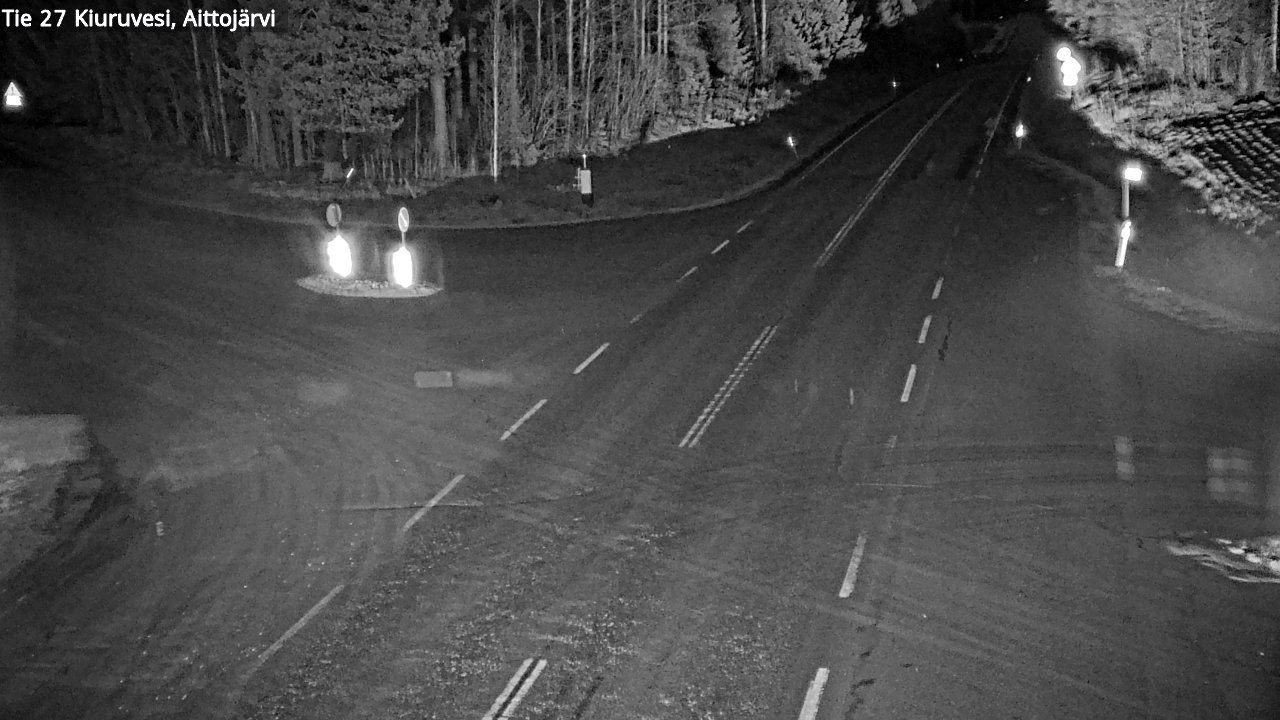 Weather Camera Image Väg 27 Kiuruvesi, Aittojärvi, Kiuruvesi, Pohjois-Savo