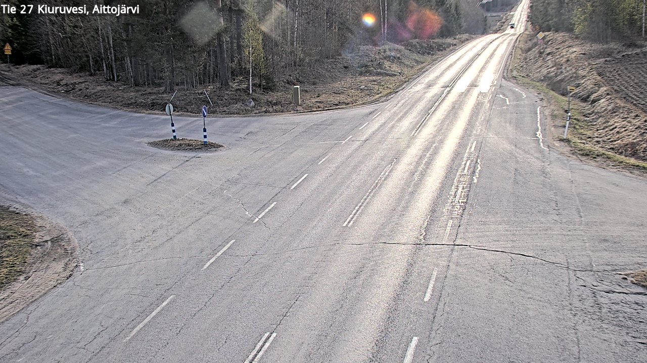 Weather Camera Image Road 27 Kiuruvesi, Aittojärvi, Kiuruvesi, Pohjois-Savo