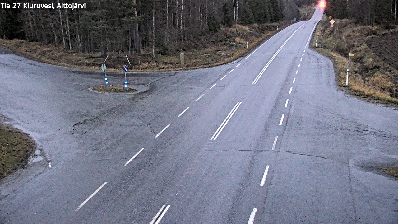 Weather Camera Image Väg 27 Kiuruvesi, Aittojärvi, Kiuruvesi, Pohjois-Savo