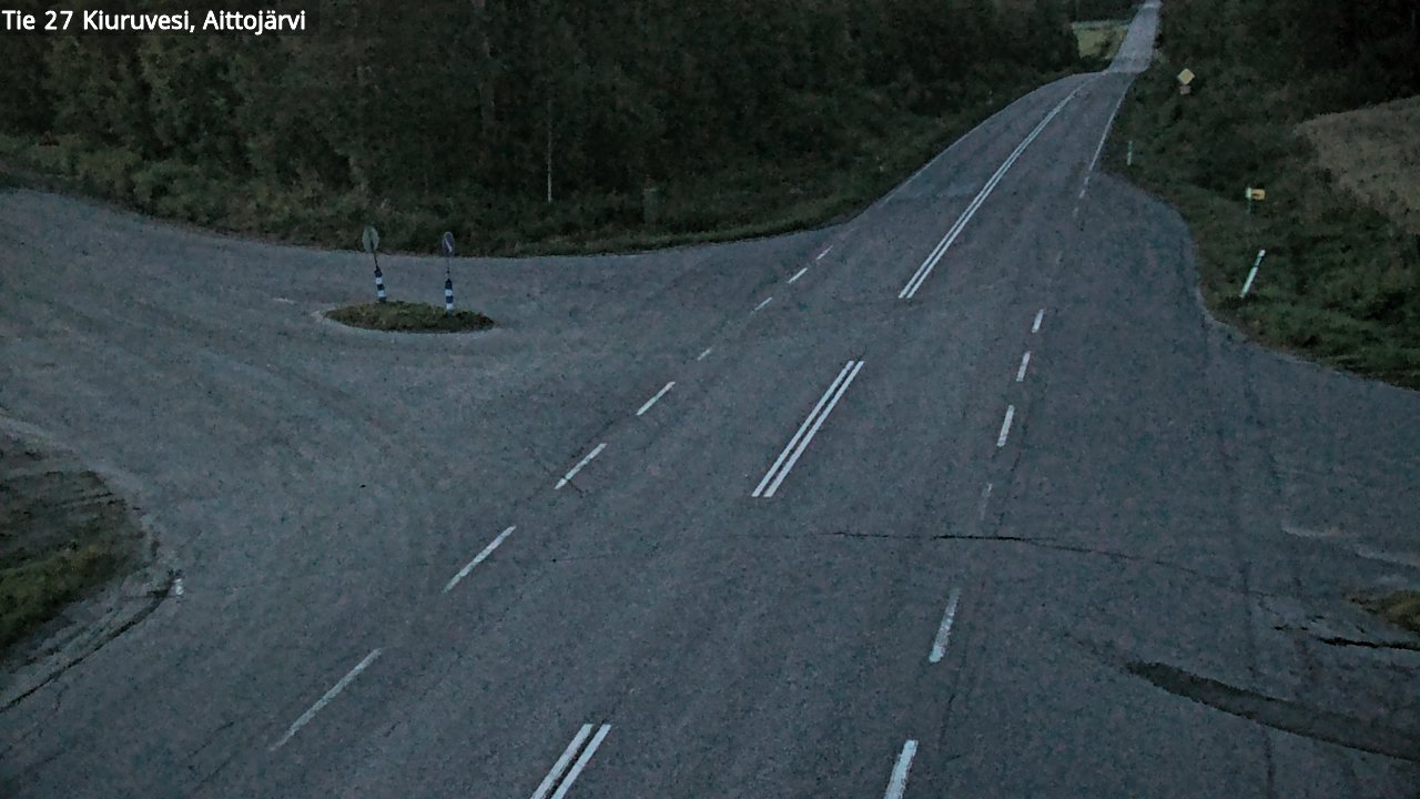 Weather Camera Image Väg 27 Kiuruvesi, Aittojärvi, Kiuruvesi, Pohjois-Savo