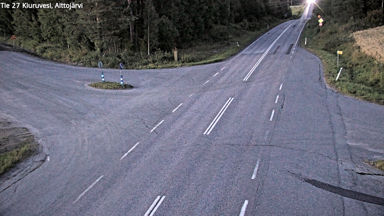 Weather Camera Image Väg 27 Kiuruvesi, Aittojärvi, Kiuruvesi, Pohjois-Savo