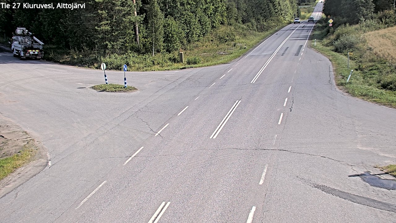 Weather Camera Image Väg 27 Kiuruvesi, Aittojärvi, Kiuruvesi, Pohjois-Savo