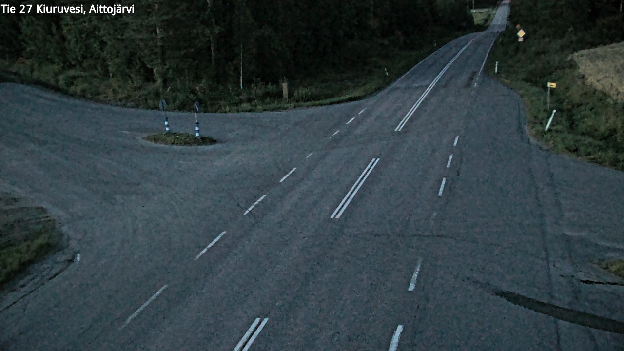 Weather Camera Image Väg 27 Kiuruvesi, Aittojärvi, Kiuruvesi, Pohjois-Savo
