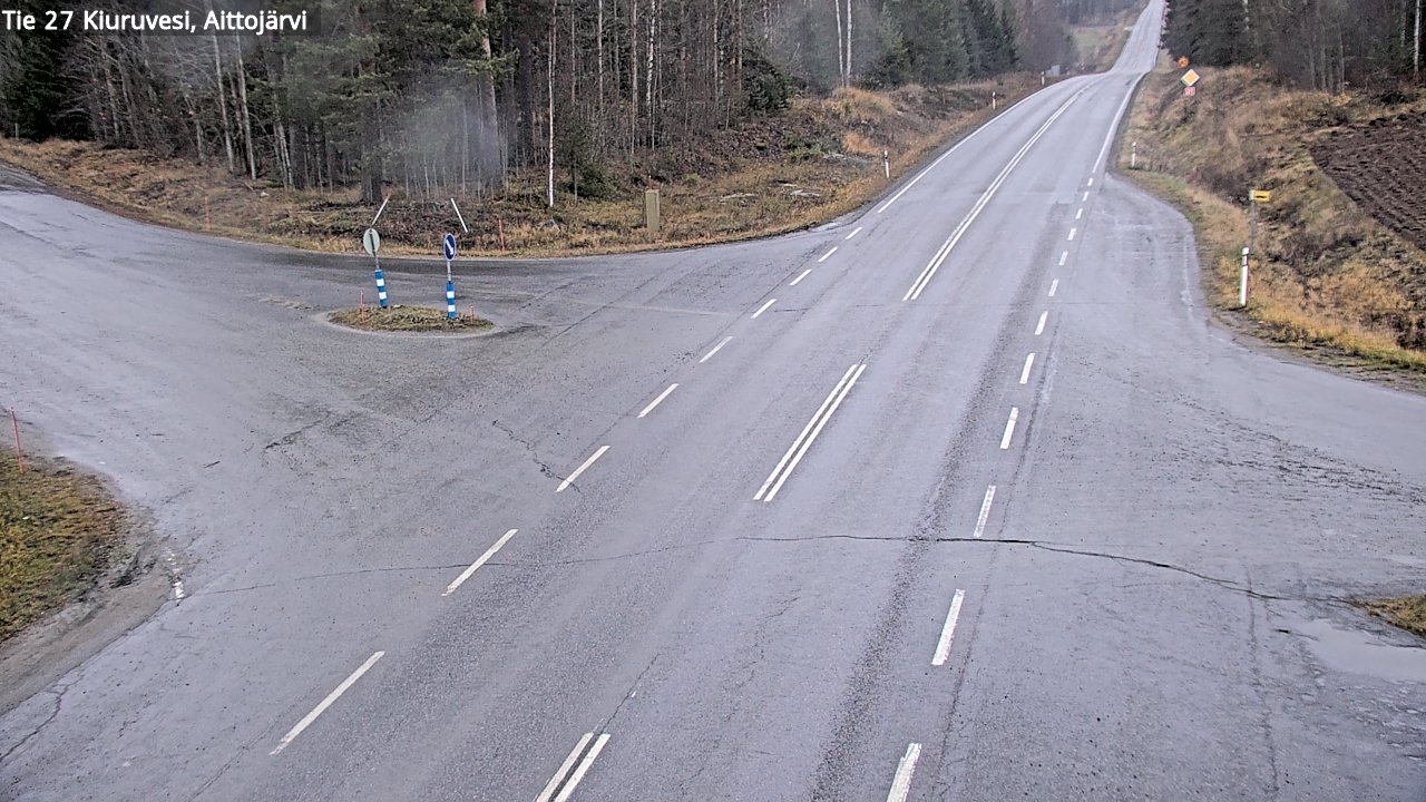 Weather Camera Image Väg 27 Kiuruvesi, Aittojärvi, Kiuruvesi, Pohjois-Savo