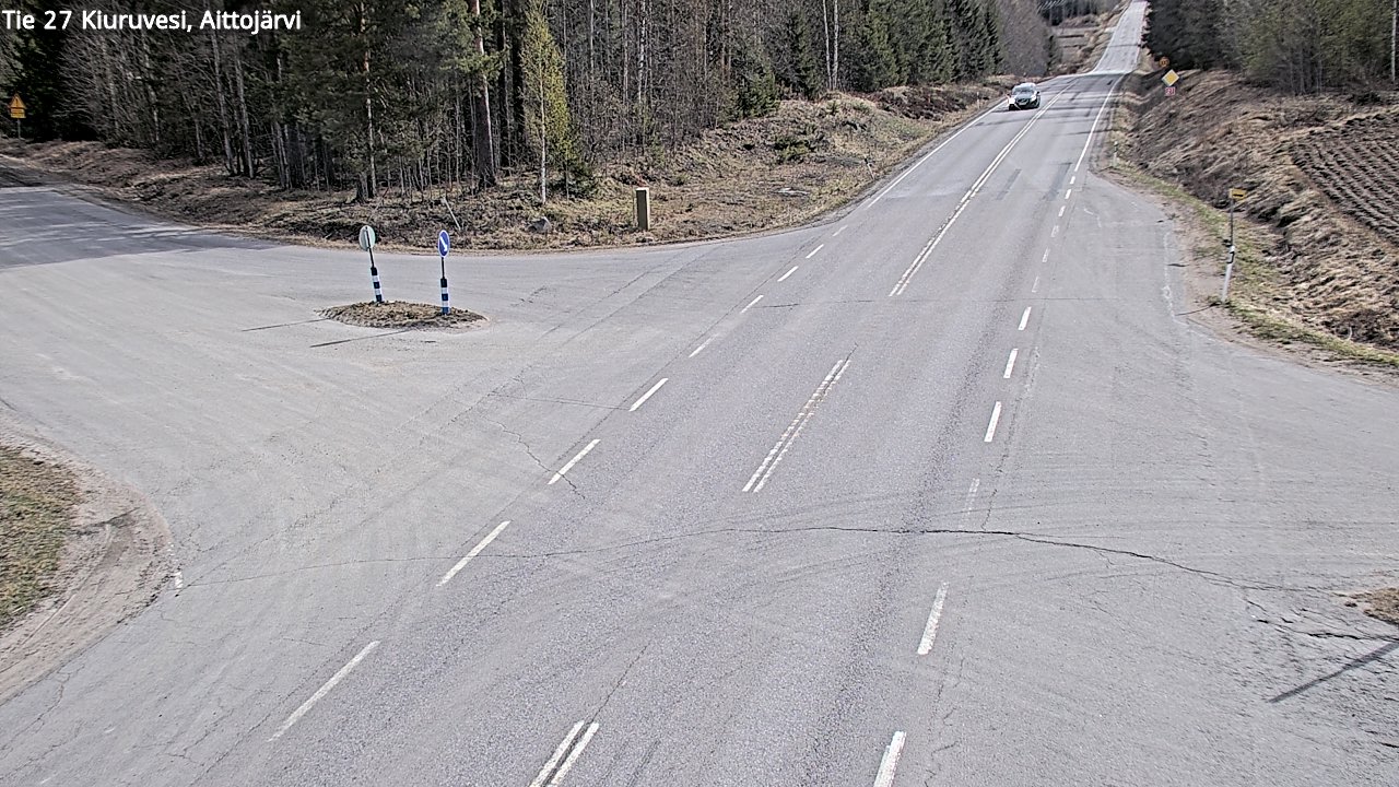 Weather Camera Image Road 27 Kiuruvesi, Aittojärvi, Kiuruvesi, Pohjois-Savo