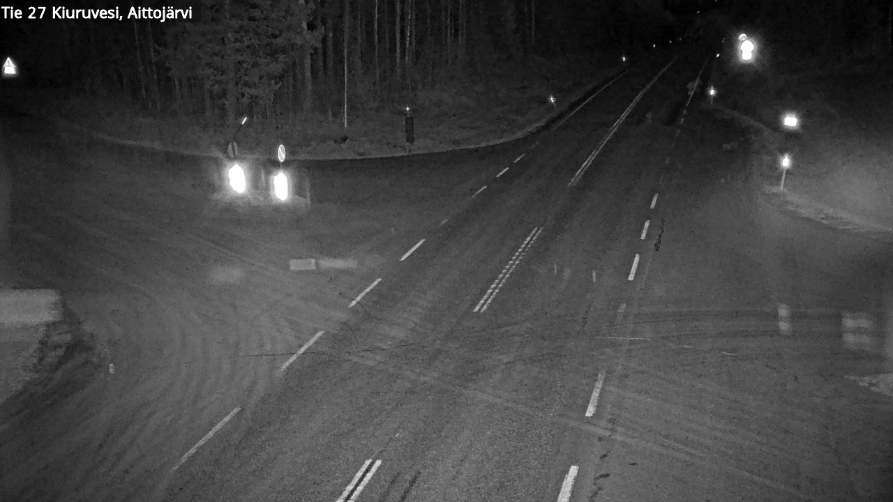 Weather Camera Image Väg 27 Kiuruvesi, Aittojärvi, Kiuruvesi, Pohjois-Savo