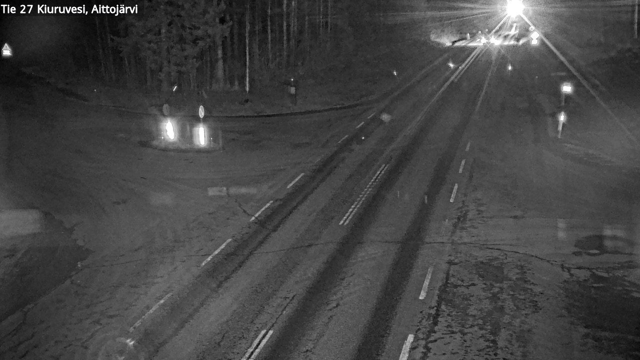 Weather Camera Image Väg 27 Kiuruvesi, Aittojärvi, Kiuruvesi, Pohjois-Savo