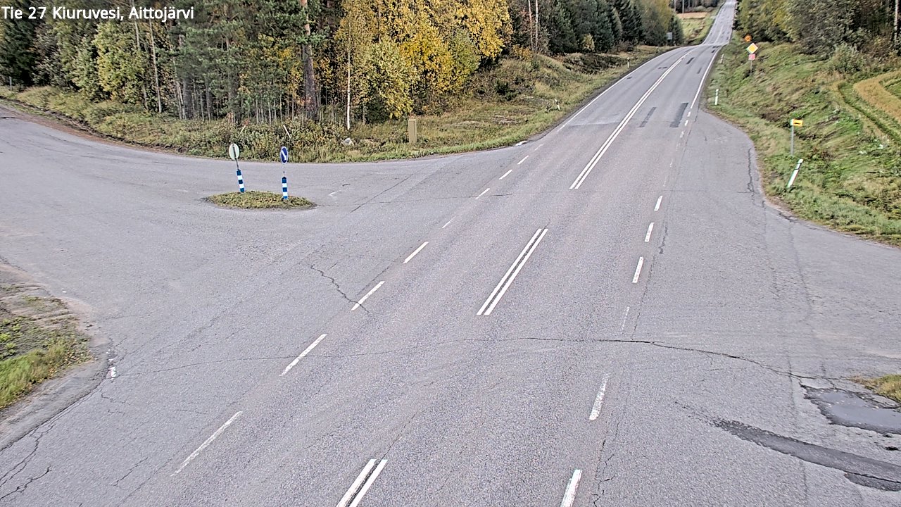 Weather Camera Image Väg 27 Kiuruvesi, Aittojärvi, Kiuruvesi, Pohjois-Savo