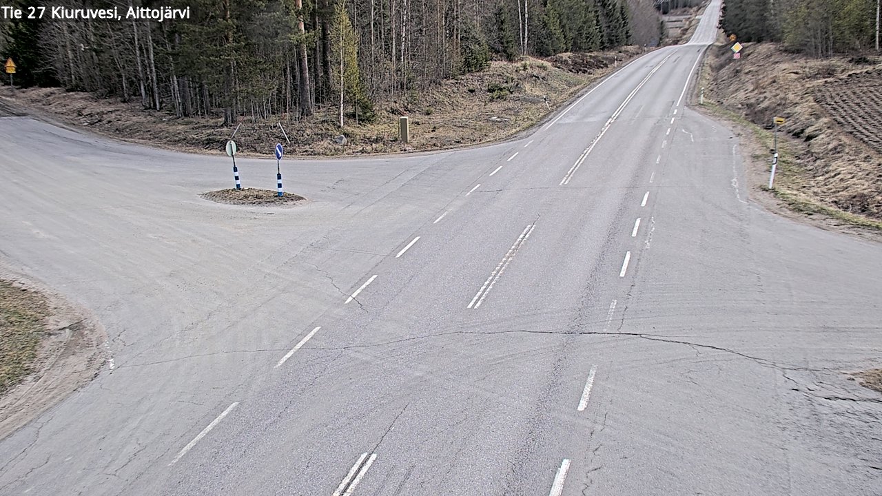 Weather Camera Image Road 27 Kiuruvesi, Aittojärvi, Kiuruvesi, Pohjois-Savo