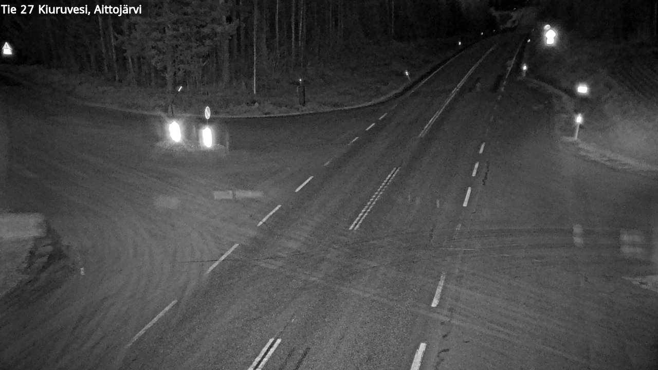 Weather Camera Image Väg 27 Kiuruvesi, Aittojärvi, Kiuruvesi, Pohjois-Savo