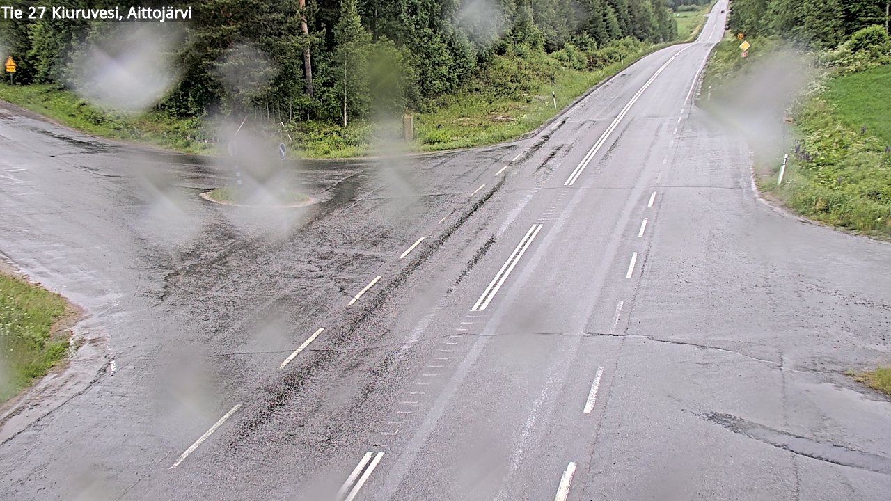 Weather Camera Image Väg 27 Kiuruvesi, Aittojärvi, Kiuruvesi, Pohjois-Savo