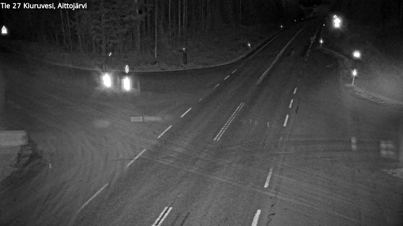 Weather Camera Image Väg 27 Kiuruvesi, Aittojärvi, Kiuruvesi, Pohjois-Savo