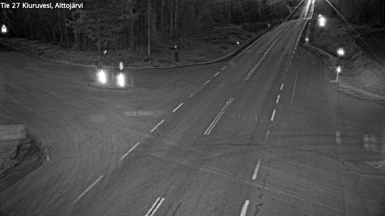 Weather Camera Image Väg 27 Kiuruvesi, Aittojärvi, Kiuruvesi, Pohjois-Savo