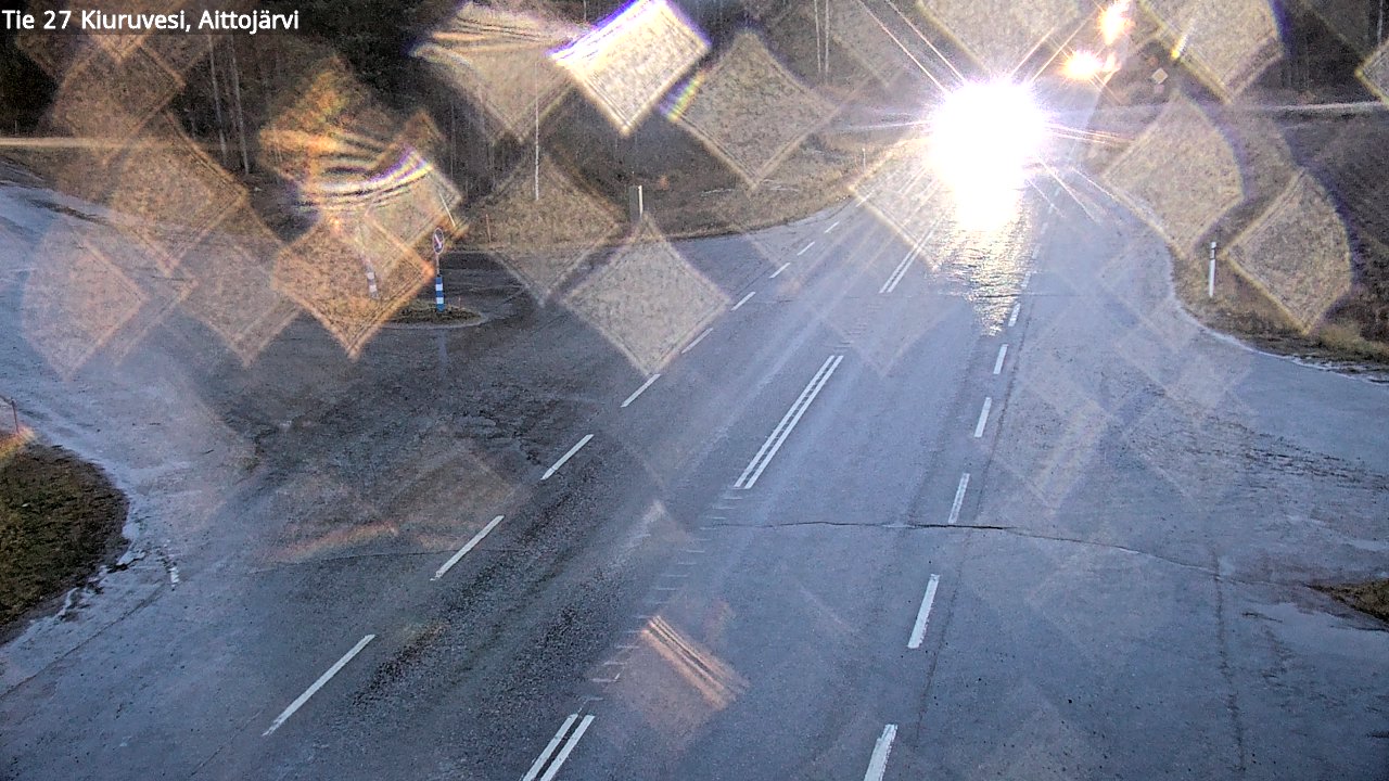 Weather Camera Image Väg 27 Kiuruvesi, Aittojärvi, Kiuruvesi, Pohjois-Savo