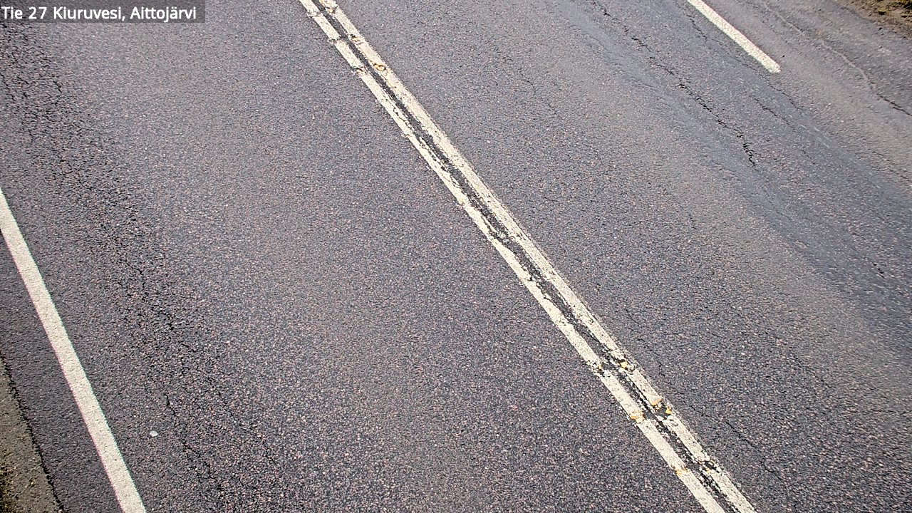 Weather Camera Image Väg 27 Kiuruvesi, Aittojärvi, Kiuruvesi, Pohjois-Savo