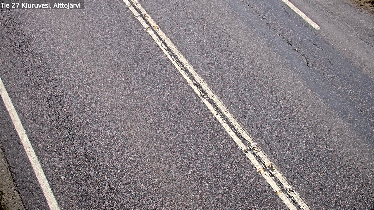 Weather Camera Image Väg 27 Kiuruvesi, Aittojärvi, Kiuruvesi, Pohjois-Savo