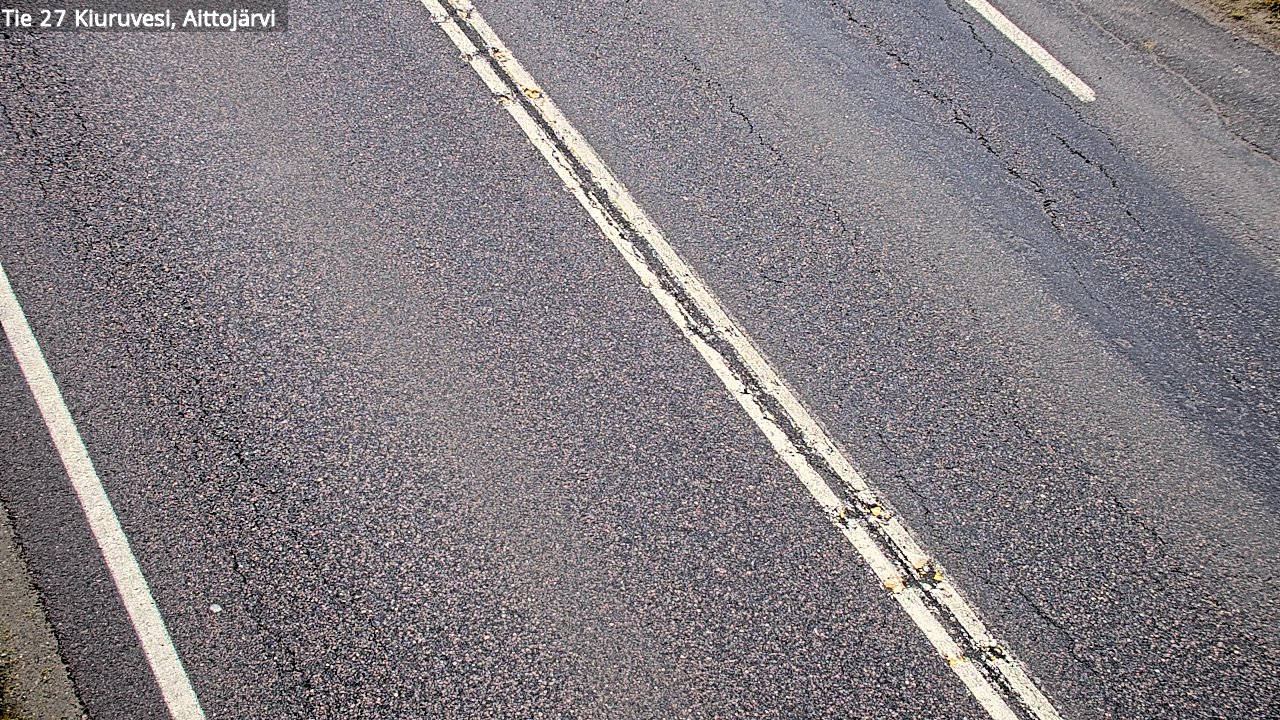 Weather Camera Image Väg 27 Kiuruvesi, Aittojärvi, Kiuruvesi, Pohjois-Savo