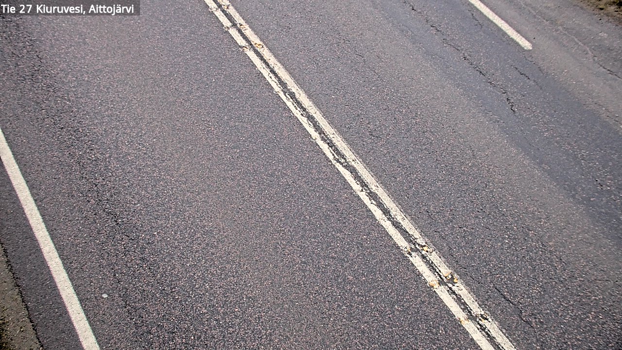 Weather Camera Image Väg 27 Kiuruvesi, Aittojärvi, Kiuruvesi, Pohjois-Savo