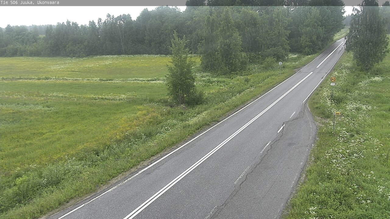 Weather Camera Image Väg 506 Juga Ukonvaara, Juuka, Pohjois-Karjala