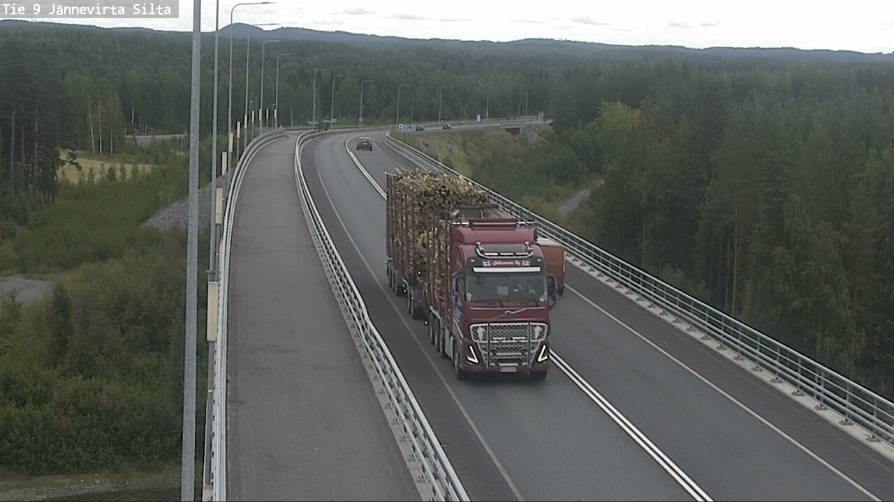 Weather Camera Image Road 9 Kuopio, Jännevirran silta, Kuopio, Pohjois-Savo
