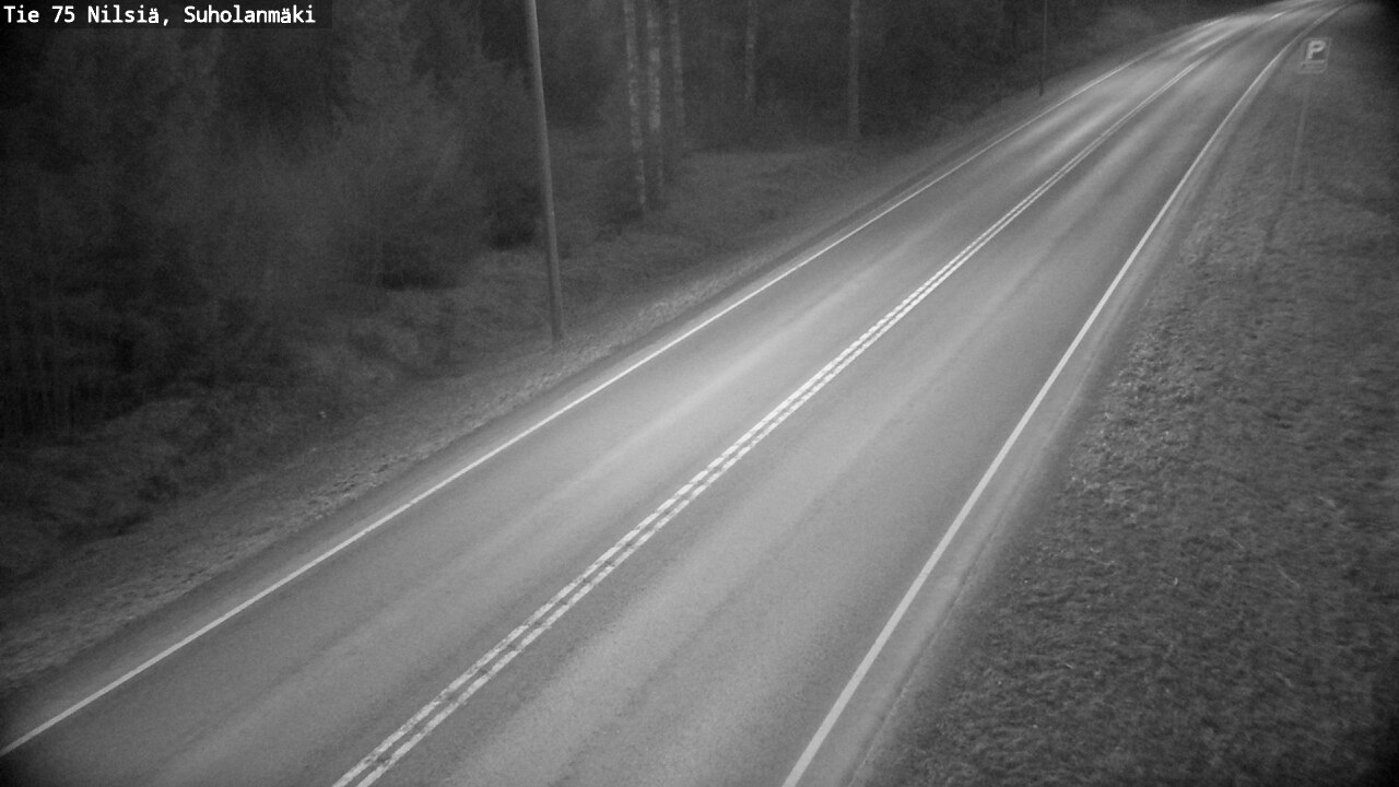 Weather Camera Image Väg 75 Nilsiä, Suholanmäki, Kuopio, Pohjois-Savo