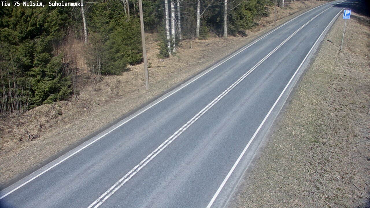 Weather Camera Image Väg 75 Nilsiä, Suholanmäki, Kuopio, Pohjois-Savo