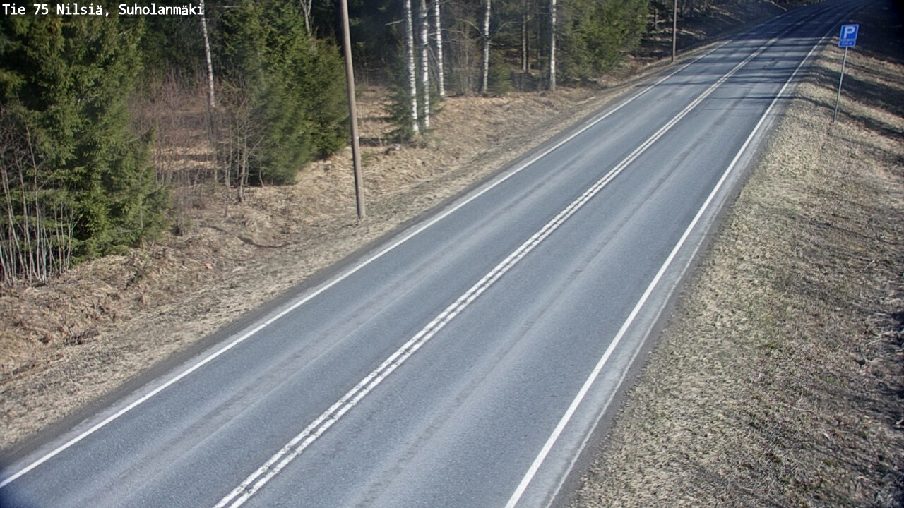 Weather Camera Image Väg 75 Nilsiä, Suholanmäki, Kuopio, Pohjois-Savo
