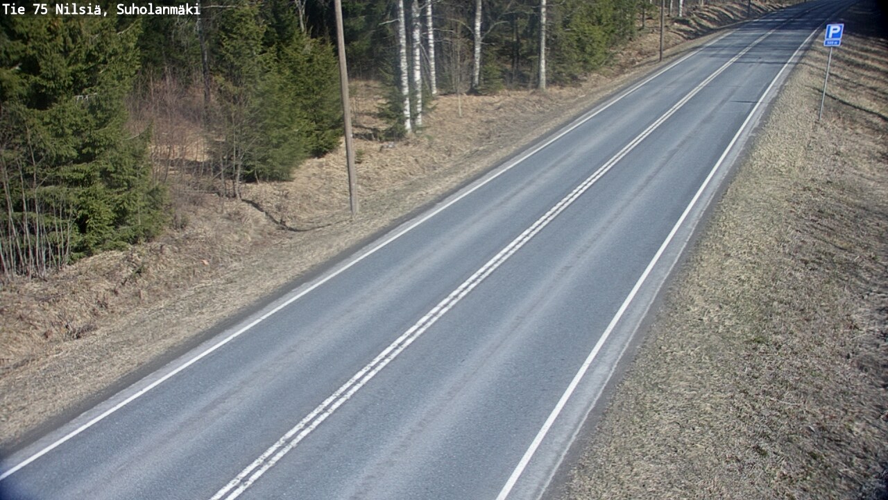 Weather Camera Image Väg 75 Nilsiä, Suholanmäki, Kuopio, Pohjois-Savo