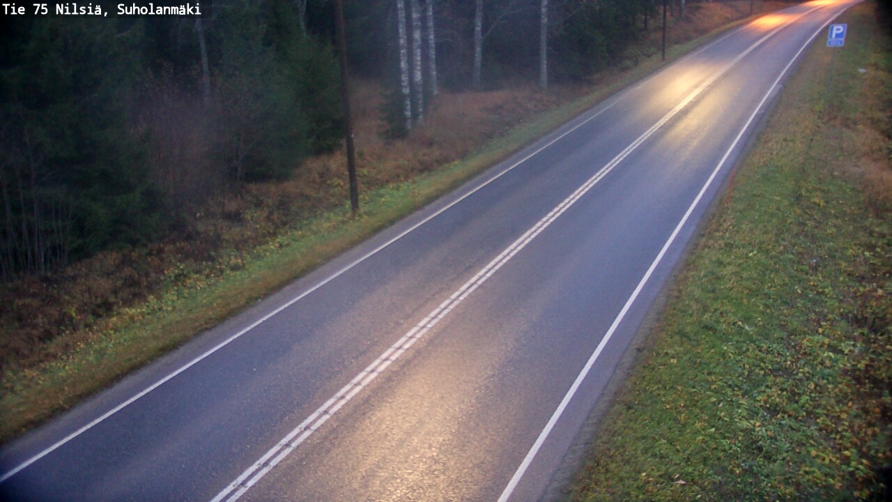 Weather Camera Image Väg 75 Nilsiä, Suholanmäki, Kuopio, Pohjois-Savo