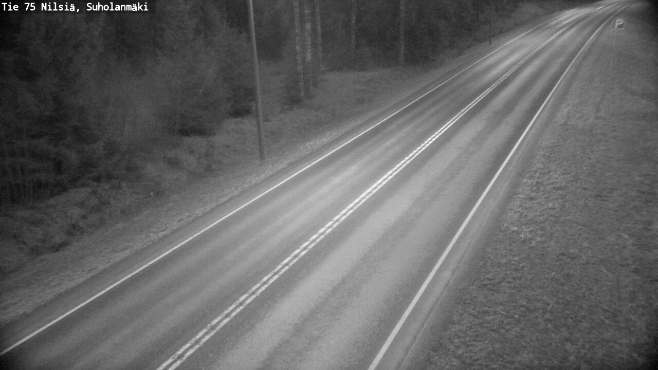 Weather Camera Image Väg 75 Nilsiä, Suholanmäki, Kuopio, Pohjois-Savo