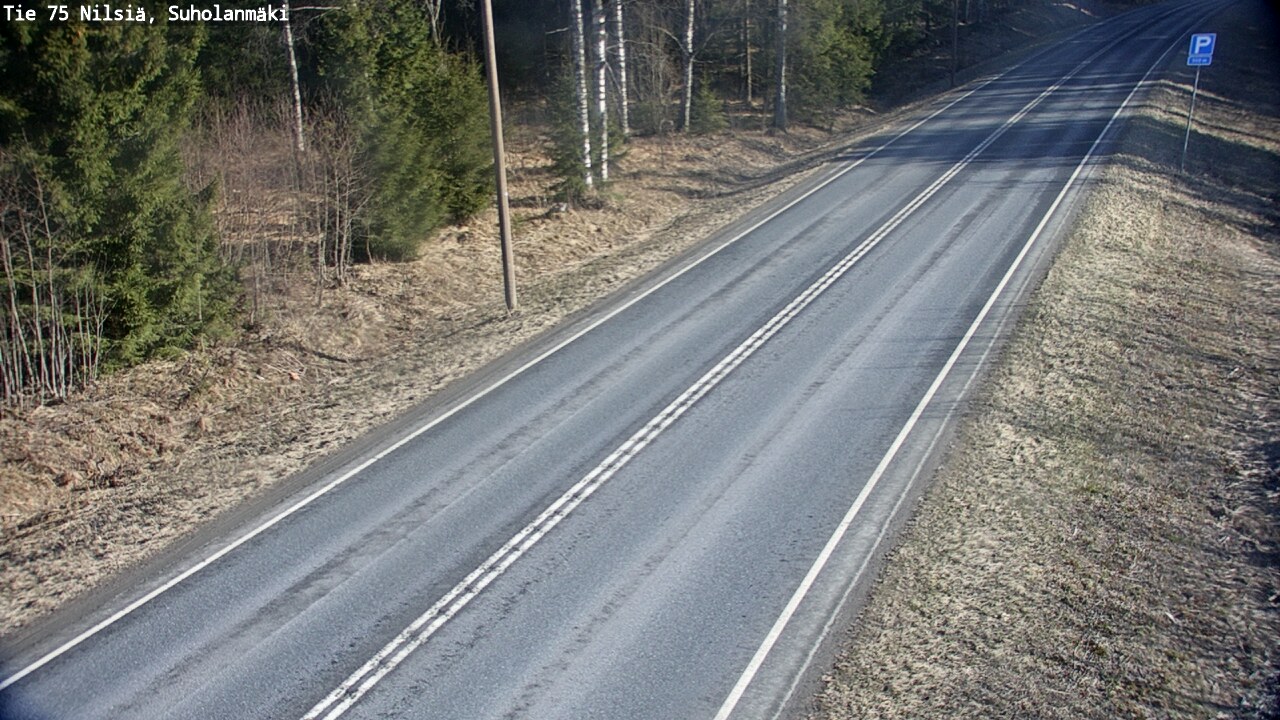Weather Camera Image Väg 75 Nilsiä, Suholanmäki, Kuopio, Pohjois-Savo
