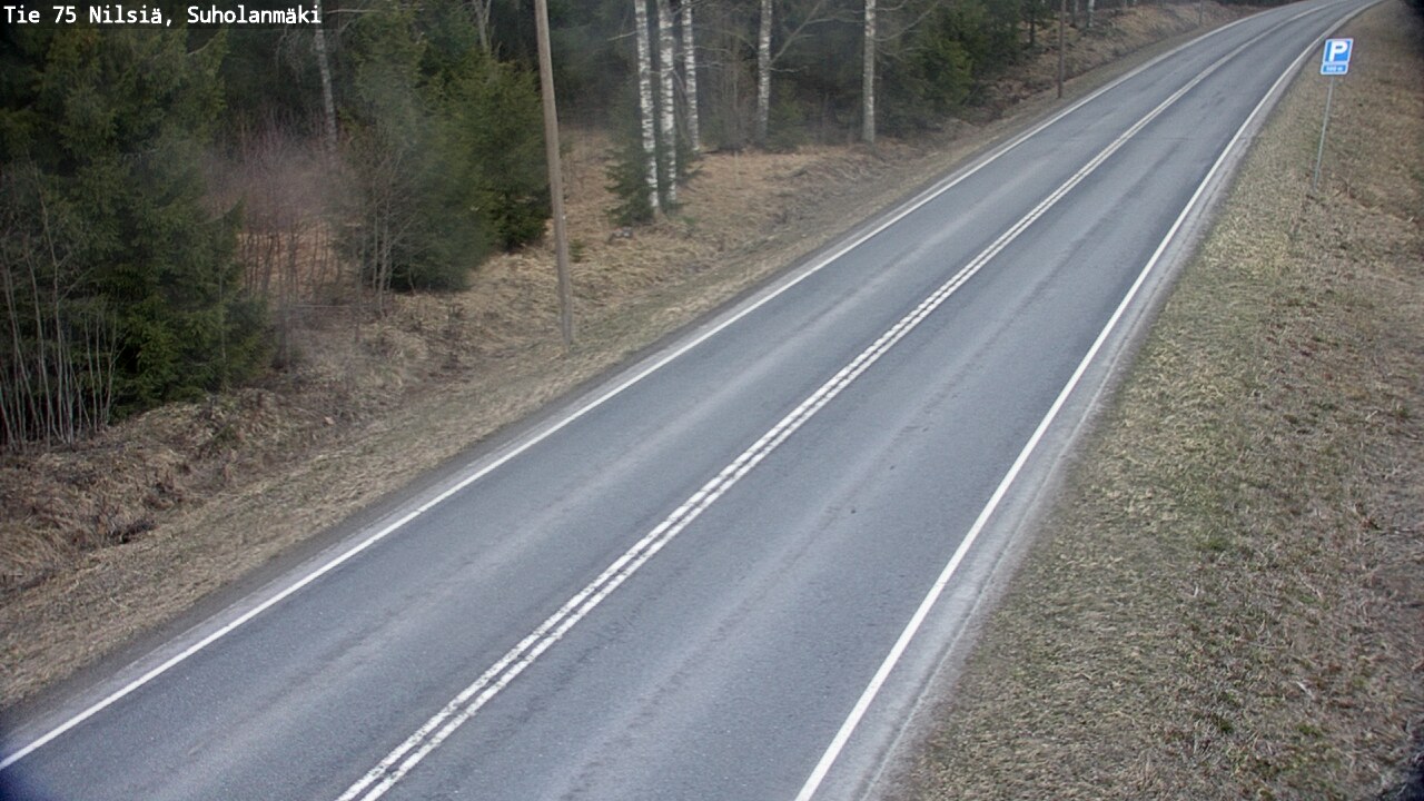 Weather Camera Image Väg 75 Nilsiä, Suholanmäki, Kuopio, Pohjois-Savo