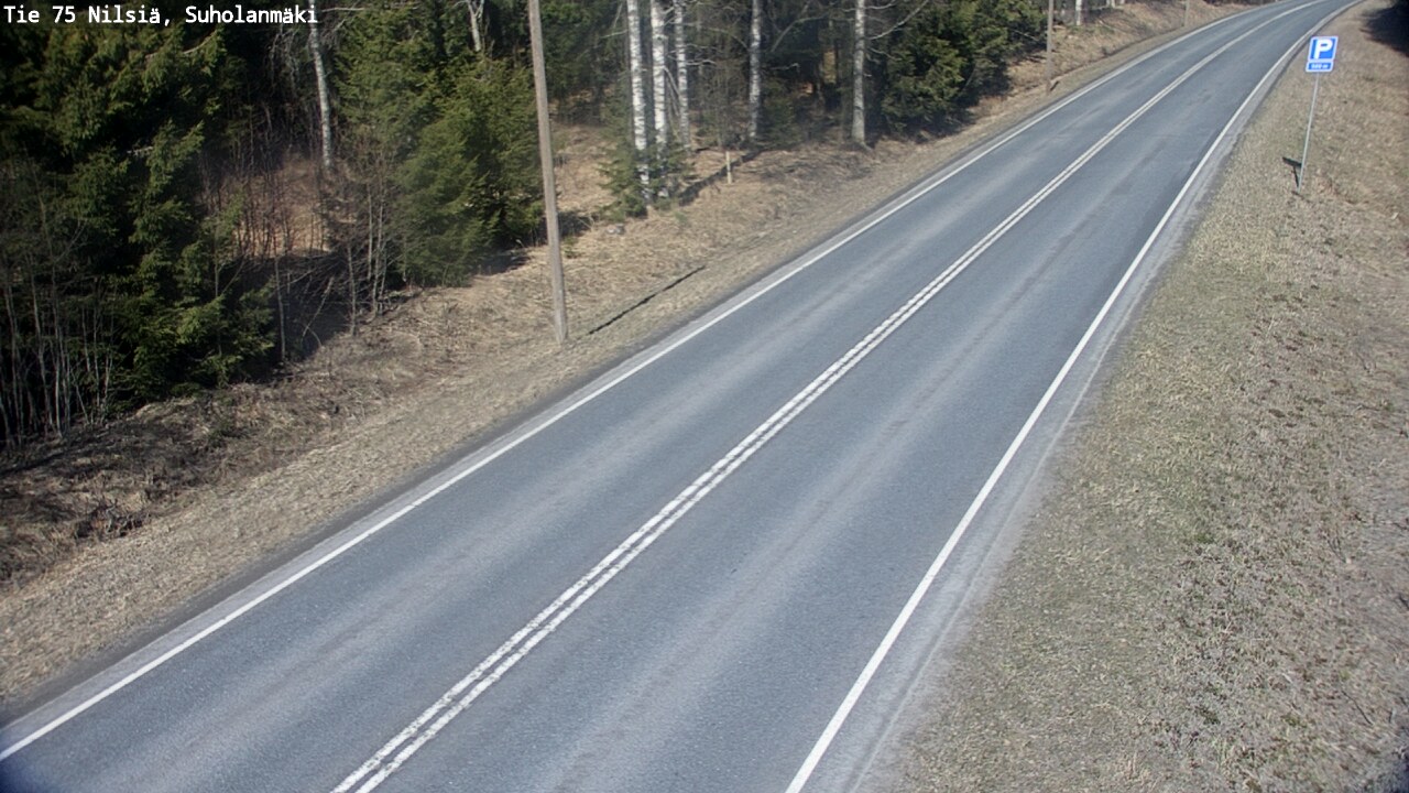 Weather Camera Image Väg 75 Nilsiä, Suholanmäki, Kuopio, Pohjois-Savo