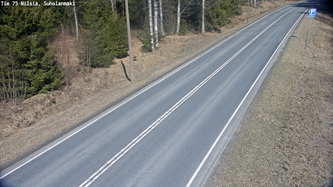Weather Camera Image Väg 75 Nilsiä, Suholanmäki, Kuopio, Pohjois-Savo