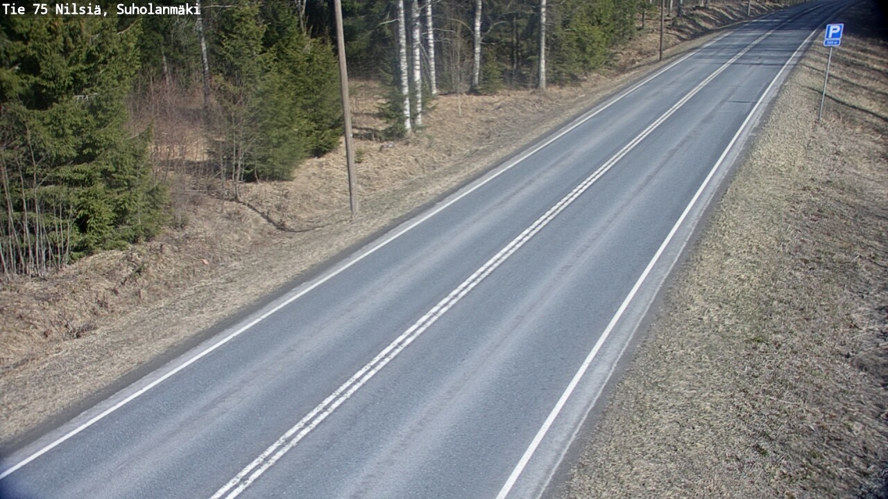 Weather Camera Image Väg 75 Nilsiä, Suholanmäki, Kuopio, Pohjois-Savo