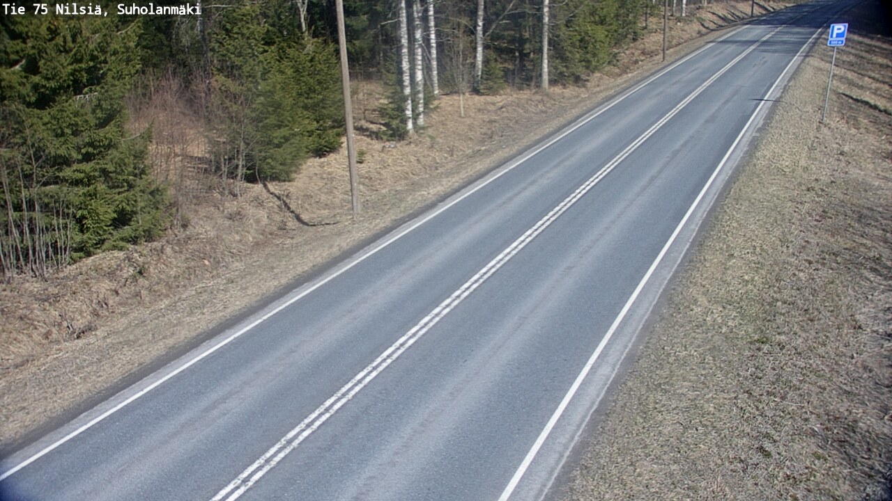 Weather Camera Image Väg 75 Nilsiä, Suholanmäki, Kuopio, Pohjois-Savo