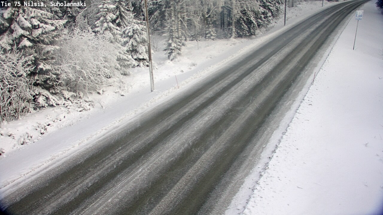 Weather Camera Image Väg 75 Nilsiä, Suholanmäki, Kuopio, Pohjois-Savo
