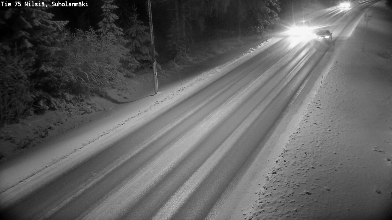 Weather Camera Image Väg 75 Nilsiä, Suholanmäki, Kuopio, Pohjois-Savo
