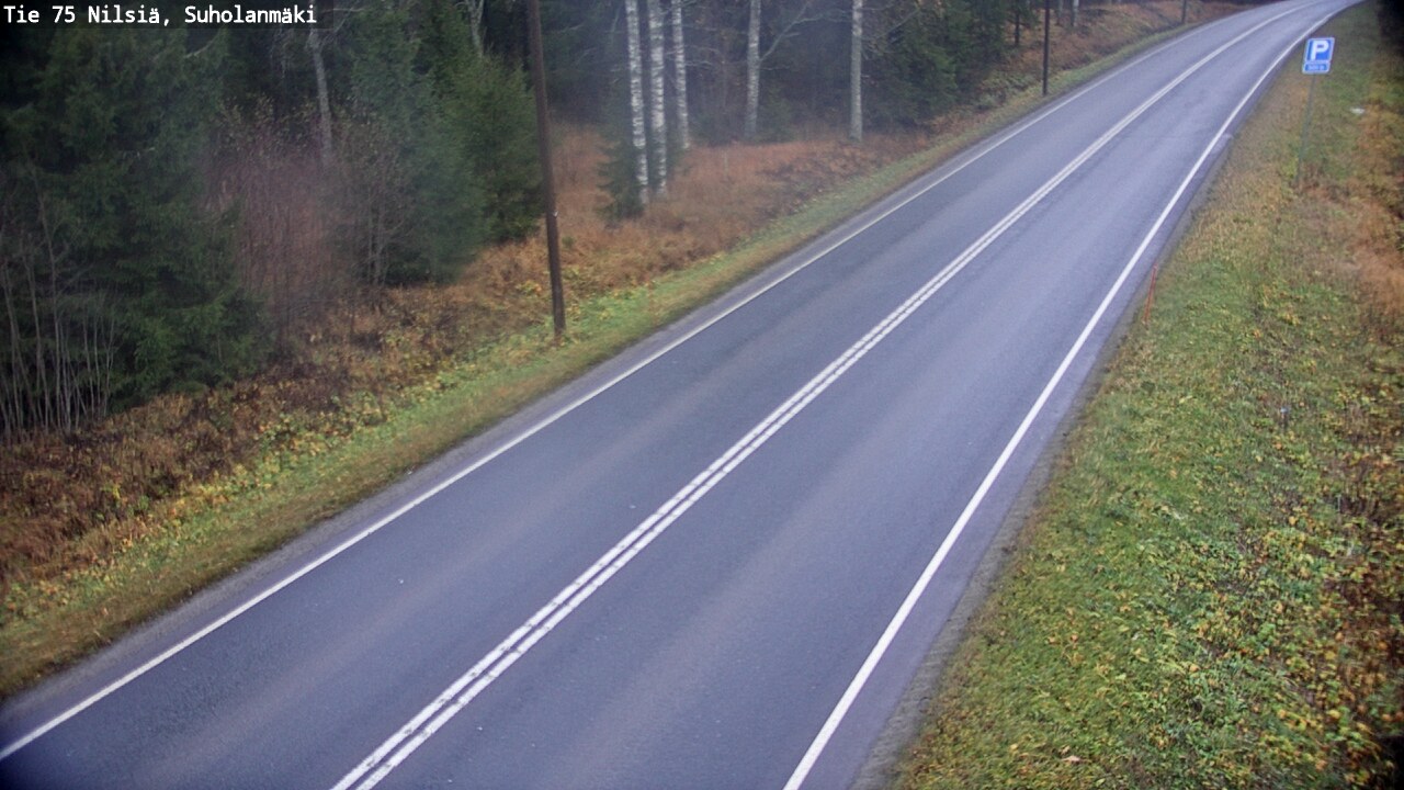 Weather Camera Image Väg 75 Nilsiä, Suholanmäki, Kuopio, Pohjois-Savo
