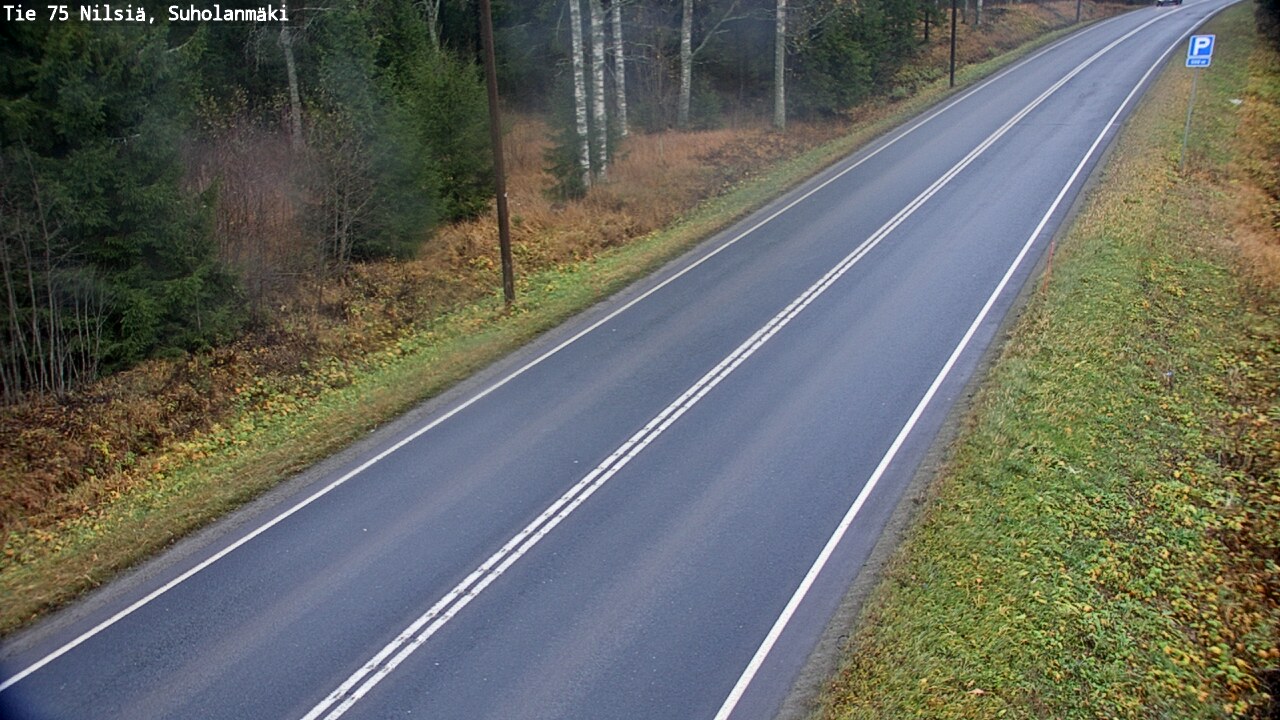 Weather Camera Image Väg 75 Nilsiä, Suholanmäki, Kuopio, Pohjois-Savo