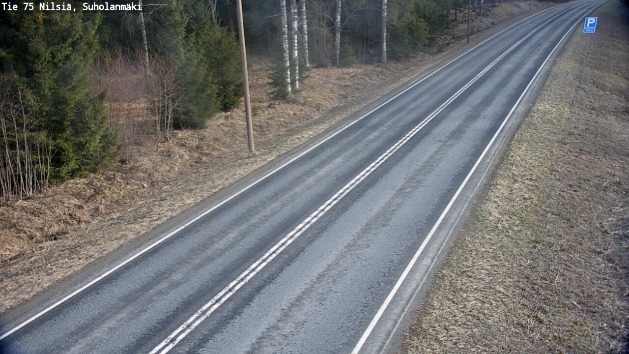 Weather Camera Image Väg 75 Nilsiä, Suholanmäki, Kuopio, Pohjois-Savo